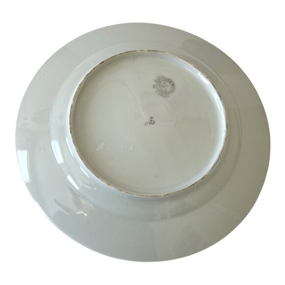 Set of 2 Nippon Plates Heron Mountain Lavender Lusterware Japan Hand Painted - Picture 6 of 14